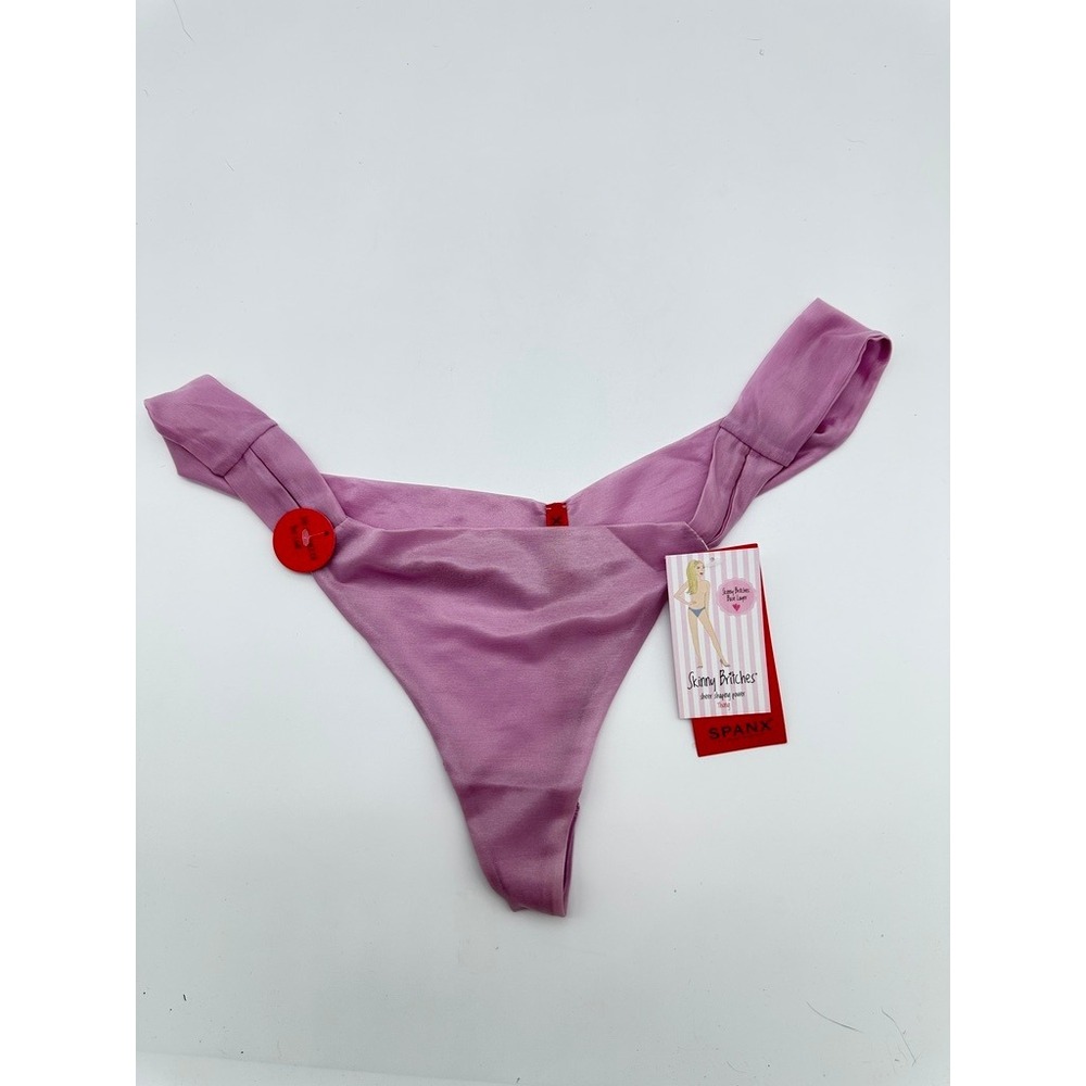 Spanx Everyday Thong Women S/M‎ Pale Iris Purple Skinny Britches Sheer Mesh 993